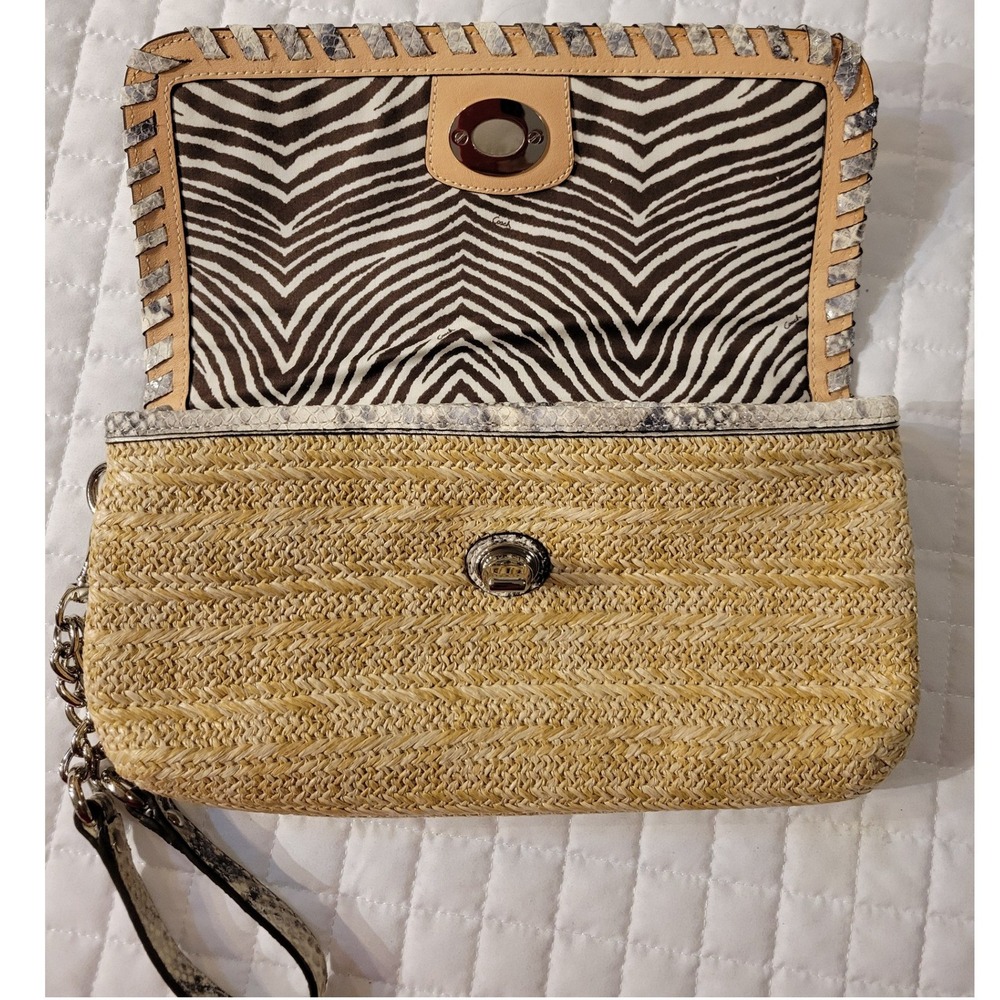 VTG Coach 47440 Hampton Straw Python Snake Leathe… - image 3